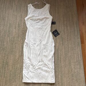 NWT Lulus White bodycon dress with cut out detail